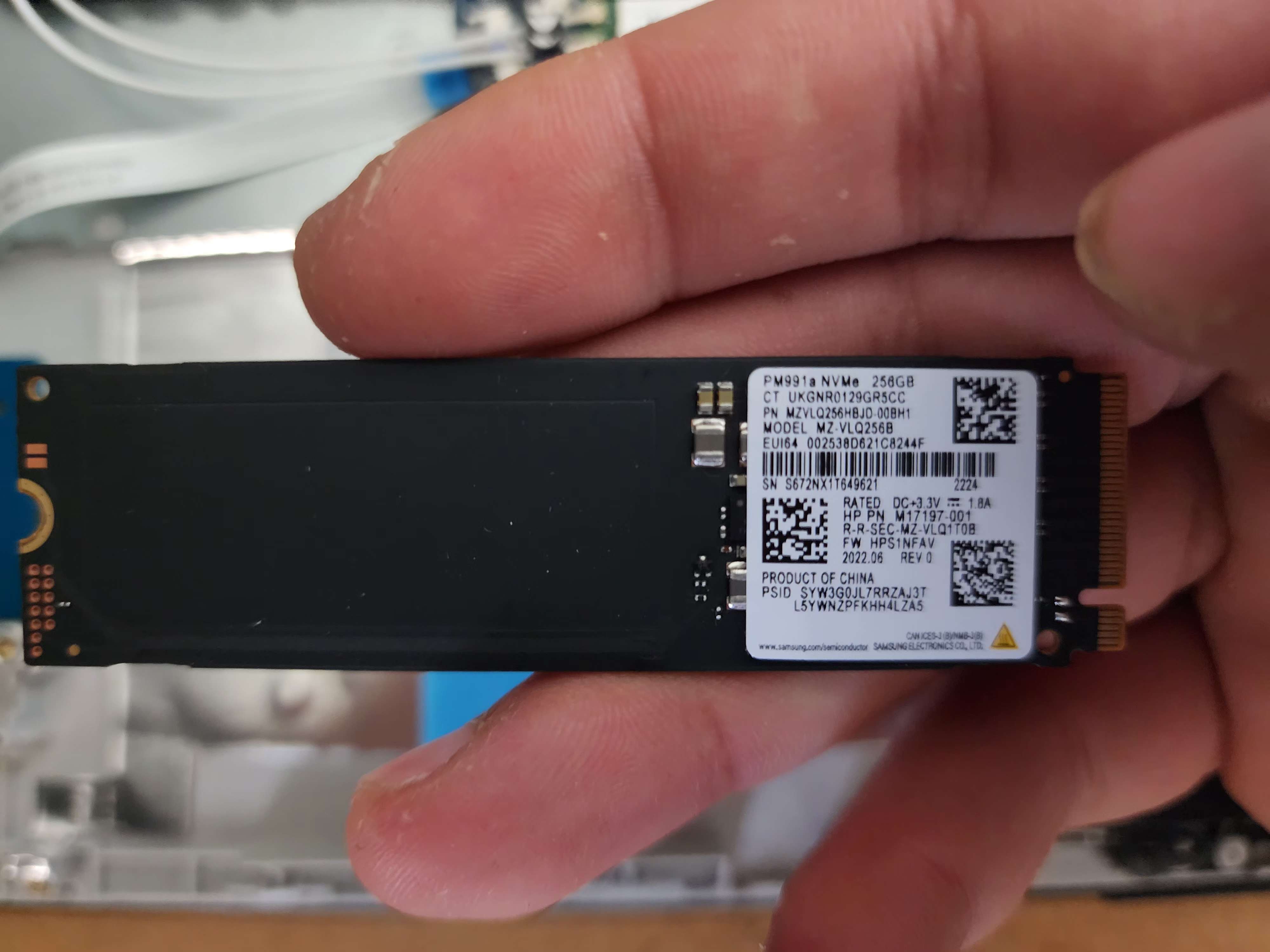Installation SSD NVMe